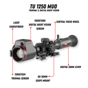 TU1250 Muo 3.0 Thermal and Night-Vision Scope with LRF/HD Sensor