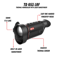 TD653 LRF Thermal Monocular 2.6X 640x512 50mm