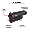 TD633 LRF Thermal Monocular 2X 640x512 35mm