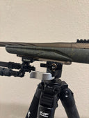 Rifle with TRICER-RP mount on Juggernaut tripod for thermal scope setup