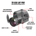 TB650 LRF PRO - Thermal Clip-On 640X512 50mm 18mK Laser Rangefinder