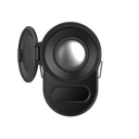 Thermal rifle scope lens with protective cover open, designed for night hunting and predator tracking.