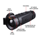 Guide Kodiak TK635 3.0 LRF thermal monocular features diagram