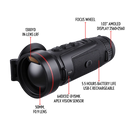 Guide Kodiak TK650 3.0 LRF thermal monocular features diagram