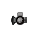 Compact thermal rifle scope with flip-open lens cover, ideal for night hunting and predator tracking.