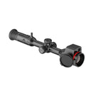 Black thermal rifle scope with red accent, ideal for night hunting and predator targeting